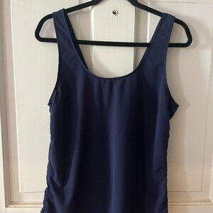 Zella Activewear Scoop Neck Navy Blue Tank - Size M